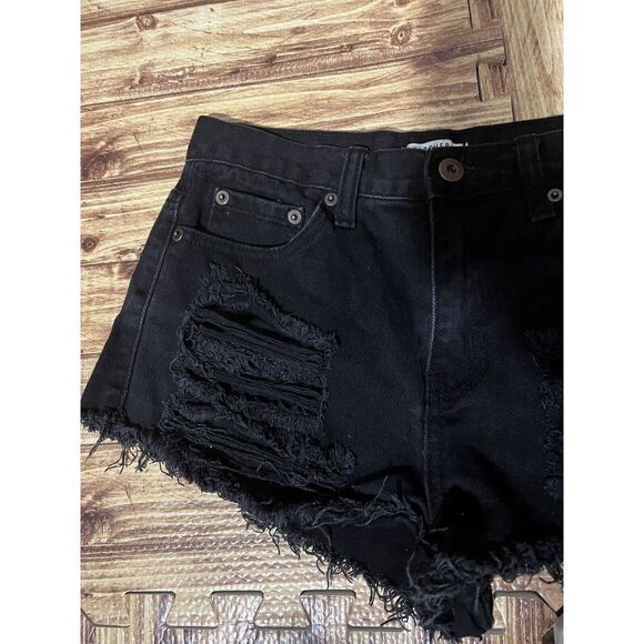 Forever 21 Womens Black Button Up Shorts Size US 26 - Picture 4 of 9